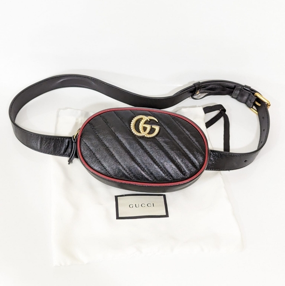 ✨️💎Authentic Gucci GG Marmont Torchon Leather Belt Bag - Picture 5 of 13